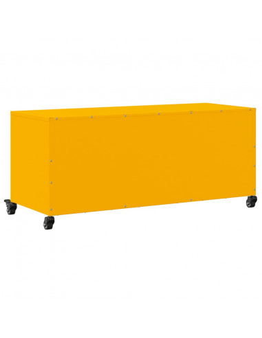 Mobile TV Giallo Senape 100,5x39x43,5 cm in Acciaio