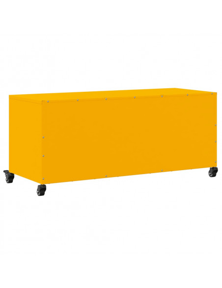 Mobile TV Giallo Senape 100,5x39x43,5 cm in Acciaio