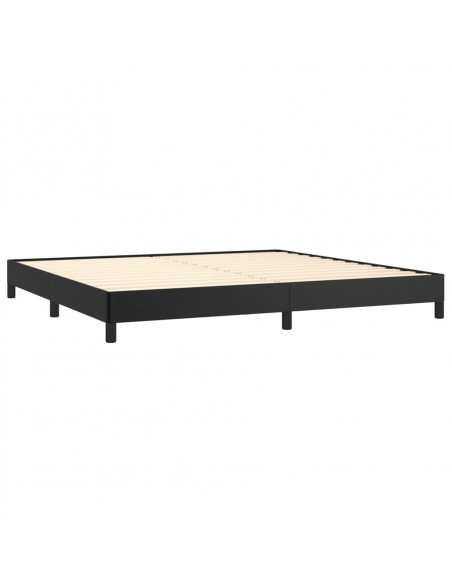 Giroletto a Molle con Materasso Nero 200x200 cm in Similpelle
