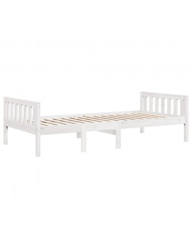 Letto per Bambini senza Materasso Bianco 90x200cm Massello Pino