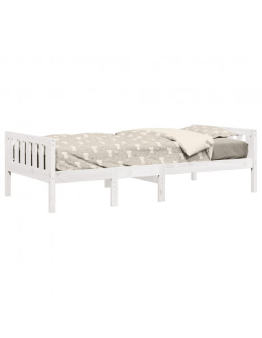 Letto per Bambini senza Materasso Bianco 90x200cm Massello Pino