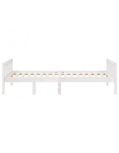 Letto per Bambini senza Materasso Bianco 90x200cm Massello Pino