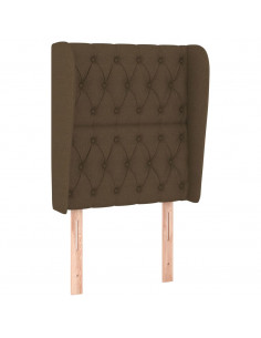 Testiera ad Orecchio Marrone Scuro 83x23x118/128 cm in Tessuto 2