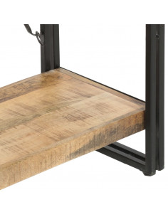 Libreria a 5 Ripiani 60x30x180 cm in Legno Massello di Mango