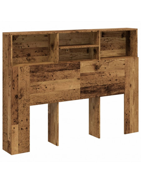 Testiera con Scomparti Legno Antico 140x19x103,5 cm