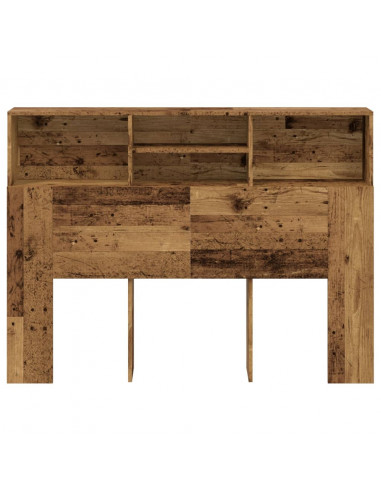 Testiera con Scomparti Legno Antico 140x19x103,5 cm