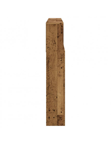 Testiera con Scomparti Legno Antico 140x19x103,5 cm