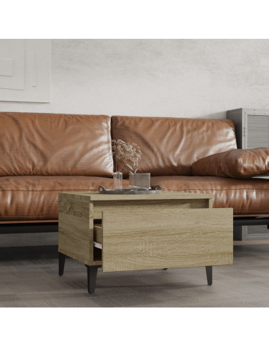 Tavolino Rovere Sonoma 50x46x35 cm in Legno Multistrato