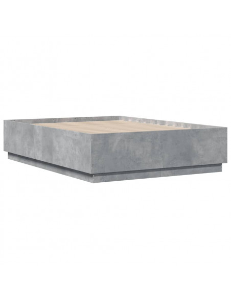 Giroletto Luci LED Grigio Cemento 120x190 cm Legno Multistrato