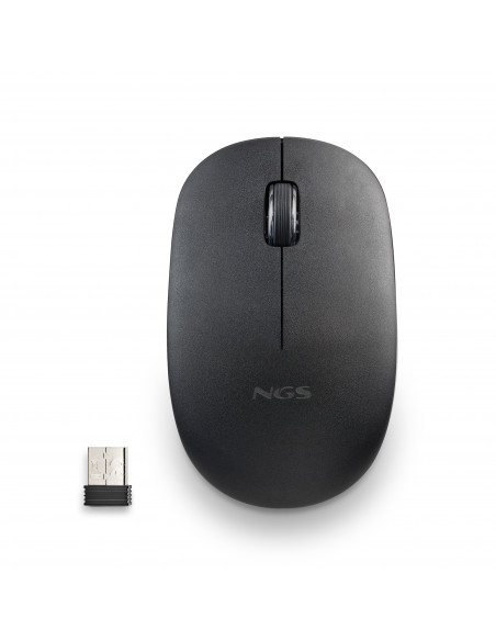 NGS MOUSE WIRELESS 2.4 GHZ,CON ROTELLA, SILENZIOSO, USB NANO, NERO