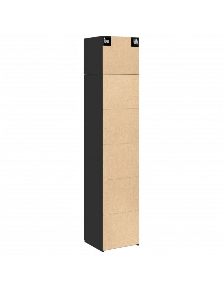 Mobile Sottile Nero 45x42,5x225 cm in Truciolato