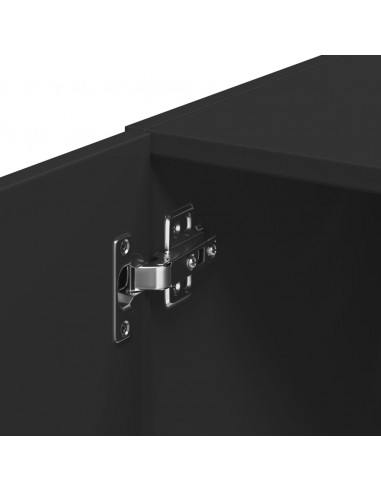 Mobile Sottile Nero 45x42,5x225 cm in Truciolato