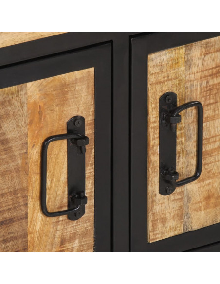 Tavolino da Salotto 80x50x40 cm Legno Massello di Mango Grezzo