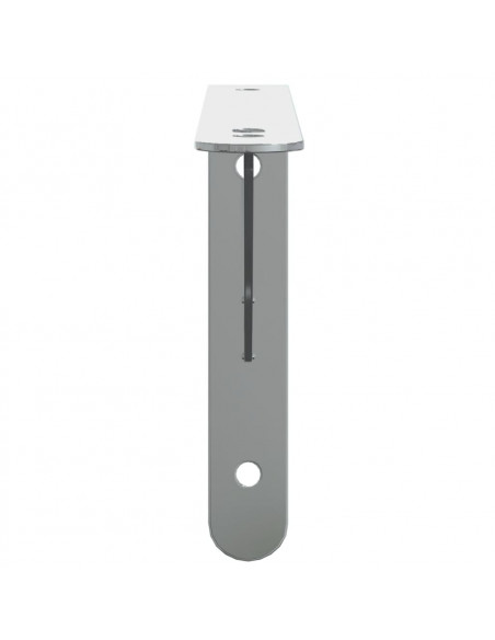 Staffe per Mensola 4 pz 23,5x2,5x15,5cm in Acciaio Inox Argento