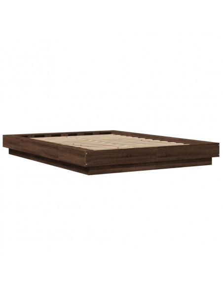 Giroletto Luci LED Rovere Marrone 120x190 cm Legno Multistrato