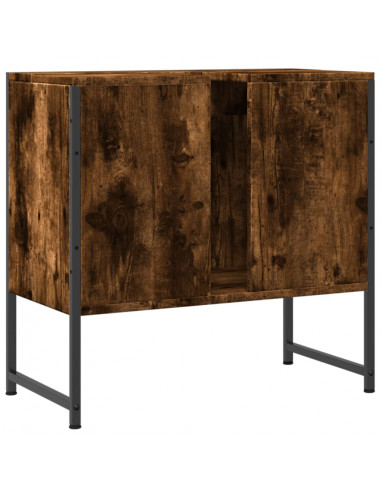 Mobile Lavabo Bagno Rovere Fumo 60x33x60 cm Legno Multistrato