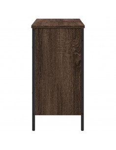 Mobile Lavabo Bagno Rovere Marrone 80x30x60cm Legno Multistrato 2