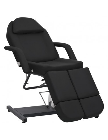 Poltrona da Estetista in Similpelle Nera 180x62x78 cm