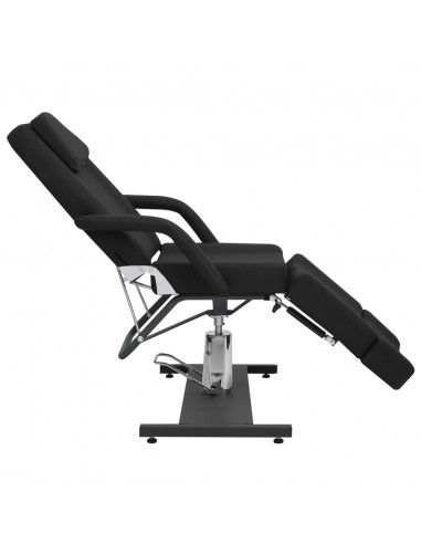 Poltrona da Estetista in Similpelle Nera 180x62x78 cm