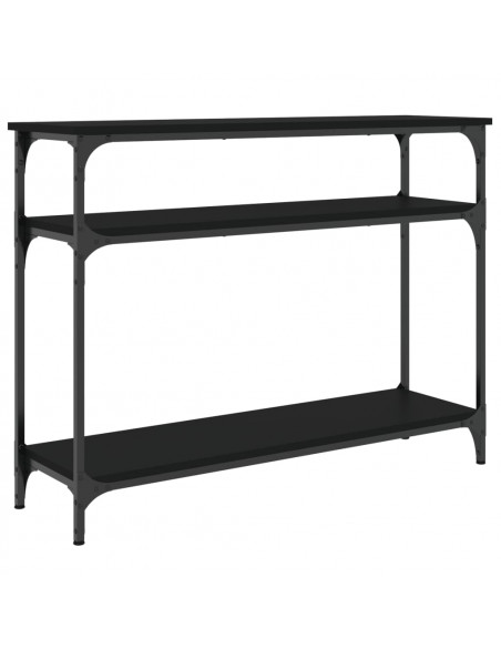 Tavolino Consolle Nero 100x29x75 cm in Legno Multistrato