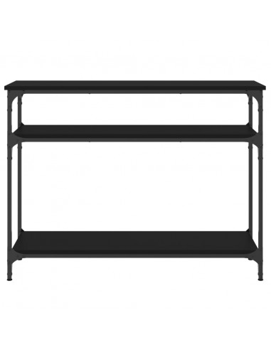 Tavolino Consolle Nero 100x29x75 cm in Legno Multistrato