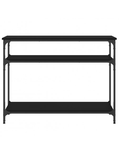 Tavolino Consolle Nero 100x29x75 cm in Legno Multistrato