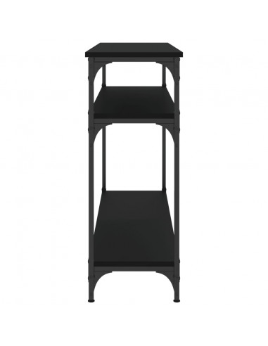 Tavolino Consolle Nero 100x29x75 cm in Legno Multistrato