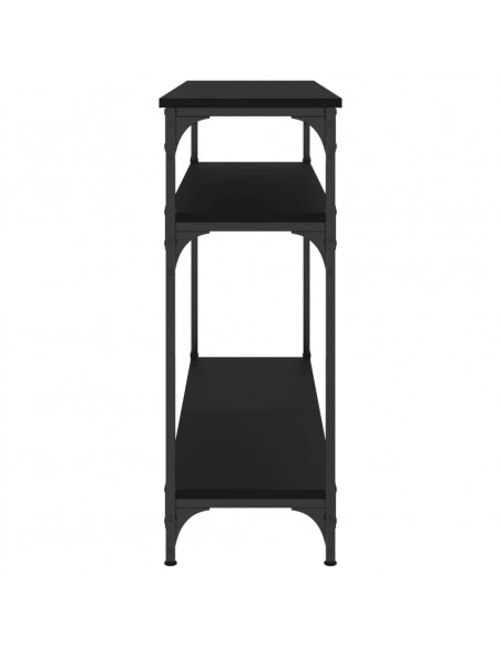 Tavolino Consolle Nero 100x29x75 cm in Legno Multistrato