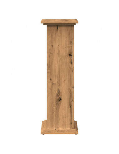 Espositore Portaoggetti Rovere Artigianale 31x30x90 Truciolato