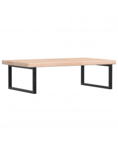 Ripiano a Parete per Lavabo in Acciaio e Massello di Rovere