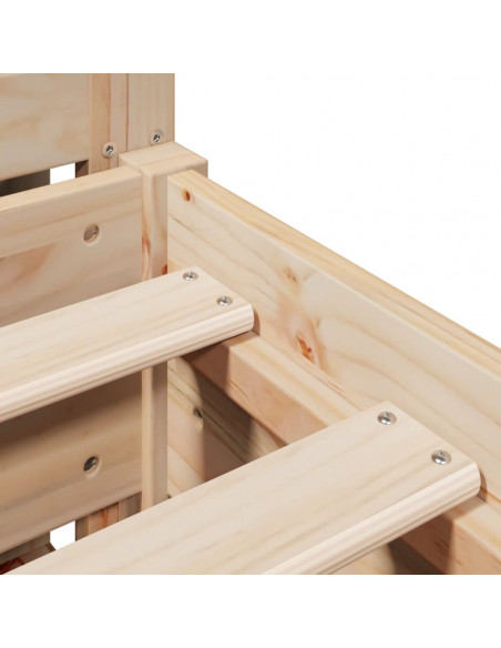 Letto senza Materasso 140x200 cm in Legno Massello di Pino