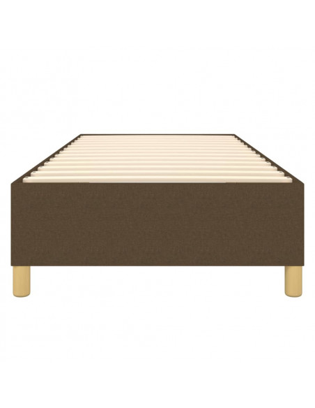 Struttura Letto a Rete a Molle Marrone Scuro 90x190 cm Tessuto