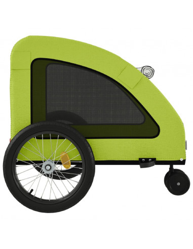 Rimorchio da Bici per Animali Verde Oxford e Ferro