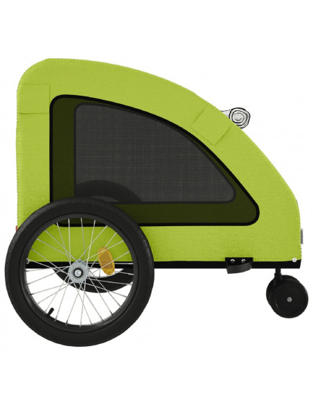 Rimorchio da Bici per Animali Verde Oxford e Ferro