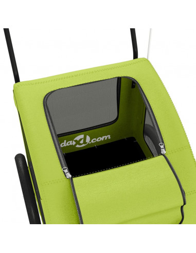 Rimorchio da Bici per Animali Verde Oxford e Ferro