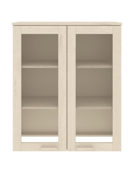 Piano Credenza HAMAR Miele 85x35x100 cm Legno Massello di Pino