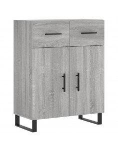 Credenza Grigio Sonoma 69,5x34x180 cm in Legno Multistrato 2