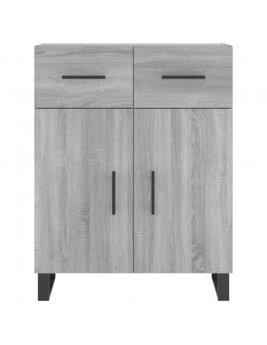 Credenza Grigio Sonoma 69,5x34x180 cm in Legno Multistrato