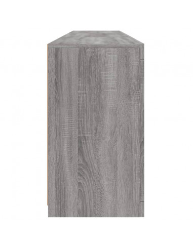 Credenza con Luci LED Grigio Sonoma 181,5x37x67 cm