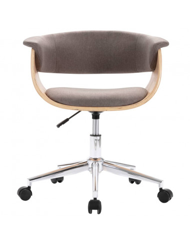 Sedia da Ufficio Girevole Talpa in Legno Piegato e Tessuto