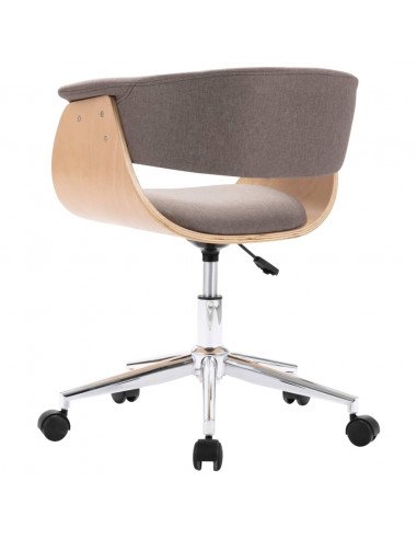 Sedia da Ufficio Girevole Talpa in Legno Piegato e Tessuto