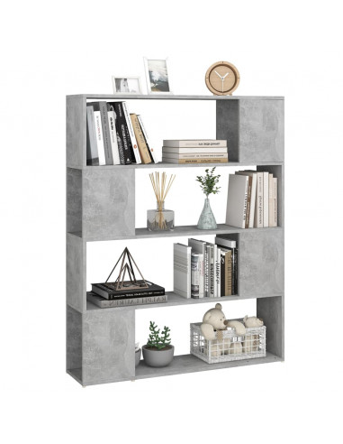 Libreria/Divisorio Grigio Cemento 100x24x124 cm