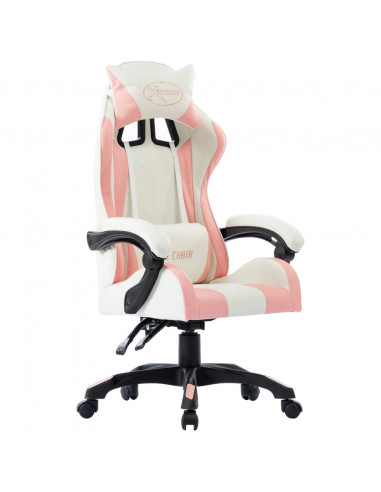 Sedia da Gaming Rosa in Similpelle