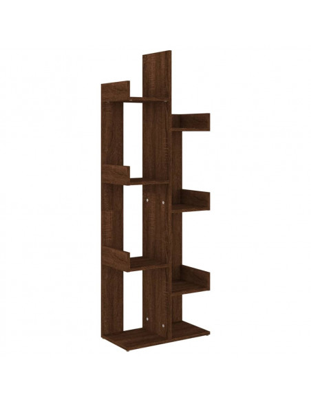 Libreria 48x25,5x140 cm Rovere Marrone in Legno Multistrato