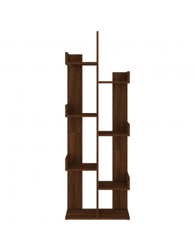Libreria 48x25,5x140 cm Rovere Marrone in Legno Multistrato