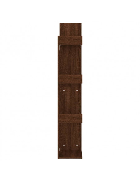 Libreria 48x25,5x140 cm Rovere Marrone in Legno Multistrato