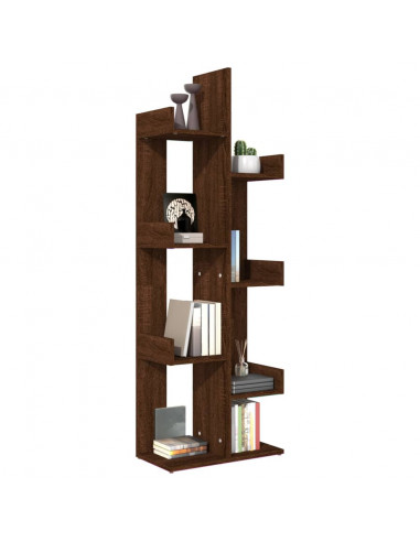 Libreria 48x25,5x140 cm Rovere Marrone in Legno Multistrato