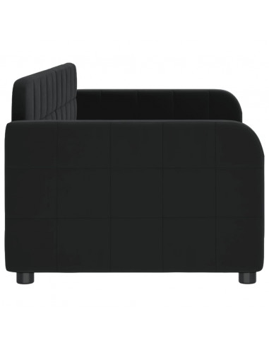 Letto da Giorno Nero 80x200 cm in Velluto