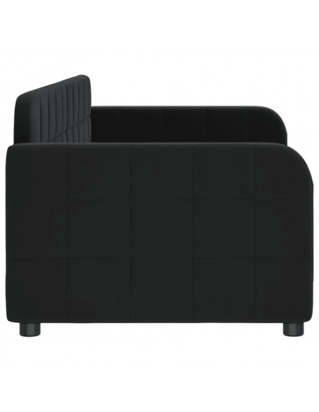 Letto da Giorno Nero 80x200 cm in Velluto