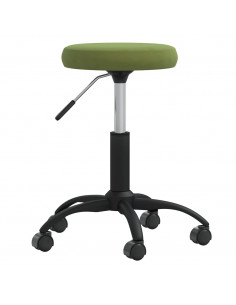 Sedia da Ufficio Girevole Verde Chiaro in Velluto 2